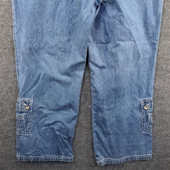 R.V.T Women's Serve Piping Hot Straight Leg Jeans Blue Plus 18 Flap Pocket - Picture 7 of 11